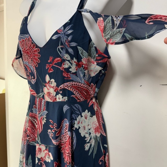 Lulus Floral Navy Maxi Dress - Picture 4 of 11